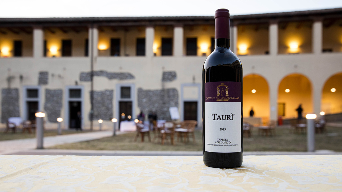 Bottiglia di Tauri 2013 Irpinia Aglianico